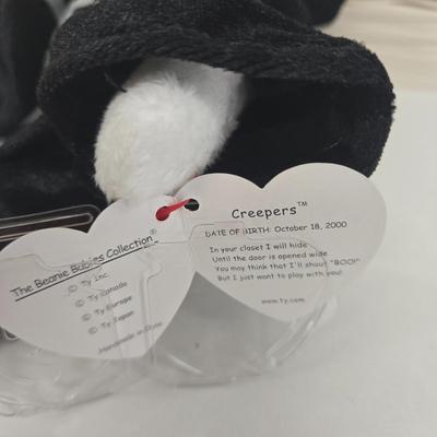 LOT 2: Fall and Halloween TY Beanie Babies Including Gobbles, Tricky, and More