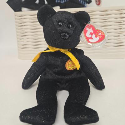 LOT 2: Fall and Halloween TY Beanie Babies Including Gobbles, Tricky, and More
