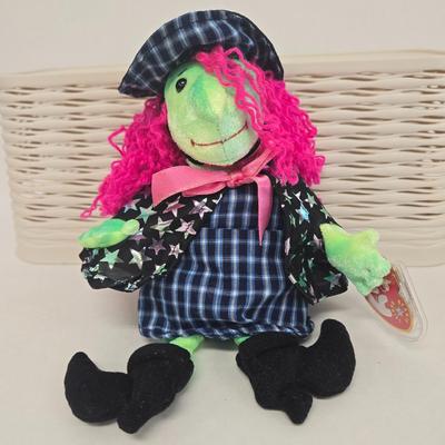 LOT 2: Fall and Halloween TY Beanie Babies Including Gobbles, Tricky, and More
