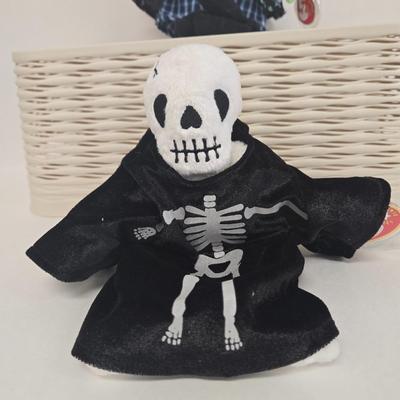 LOT 2: Fall and Halloween TY Beanie Babies Including Gobbles, Tricky, and More