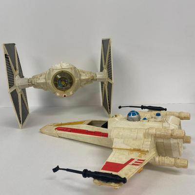 LOT 42: Vintage Star Wars Toys - X-Wing and Tie Fighter