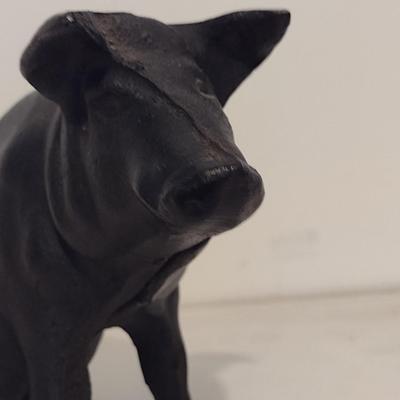 Vintage Cast Iron Piggy Bank- Approx 5 1/2" Tall