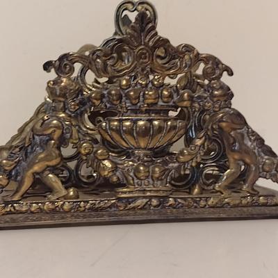 Vintage Japanese Cast Metal Desk/Mail Organizer
