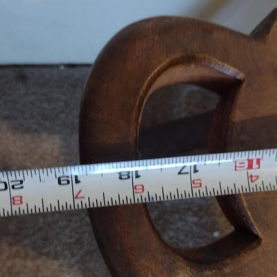 Vintage Wooden Three Legged Birthing Chair with Removable Cushion (Choice B)