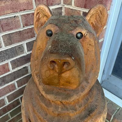Chainsaw Carved Wooden Bear Statue (FY-MG)