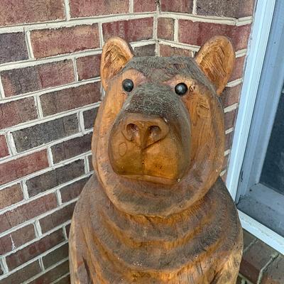 Chainsaw Carved Wooden Bear Statue (FY-MG)