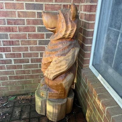 Chainsaw Carved Wooden Bear Statue (FY-MG)
