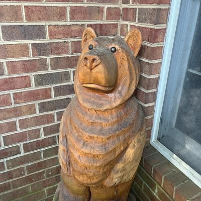 Chainsaw Carved Wooden Bear Statue (FY-MG)