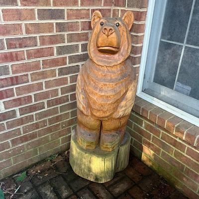 Chainsaw Carved Wooden Bear Statue (FY-MG)