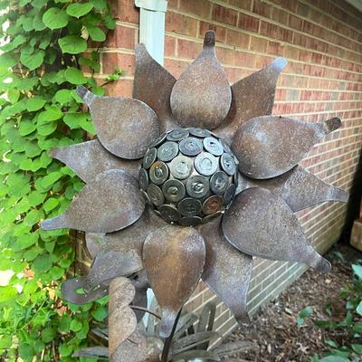 Six Metal Flowers on Stakes (FY-MG)