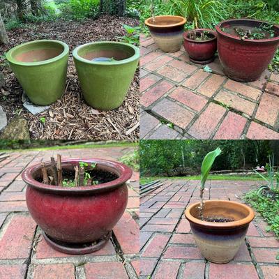 Five Glazed Plant Pots (FY-MG)