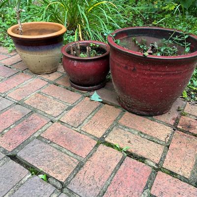 Five Glazed Plant Pots (FY-MG)