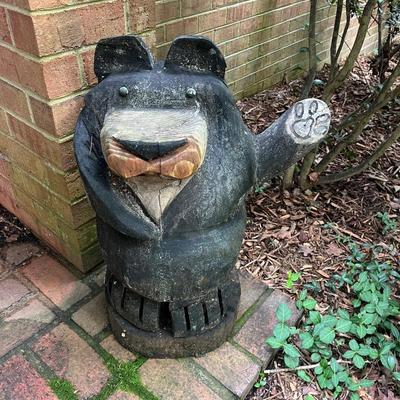 Two Wooden Carved Black Bears (FY-MG)