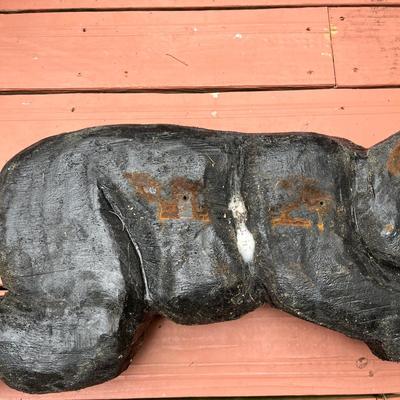 Two Wooden Carved Black Bears (FY-MG)