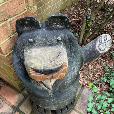 Two Wooden Carved Black Bears (FY-MG)