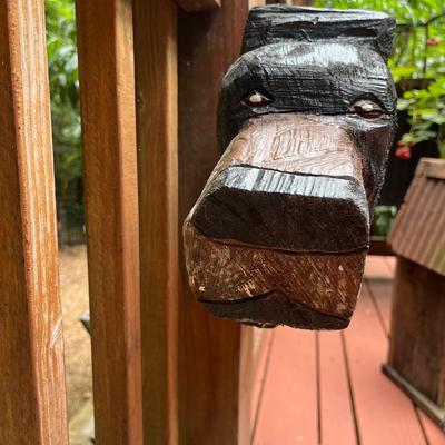 Two Wooden Carved Black Bears (FY-MG)