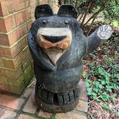 Two Wooden Carved Black Bears (FY-MG)