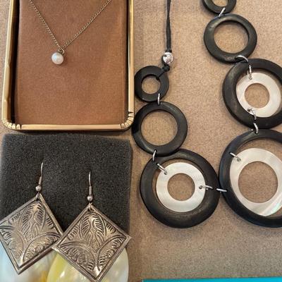 Real pearl and shell jewelry