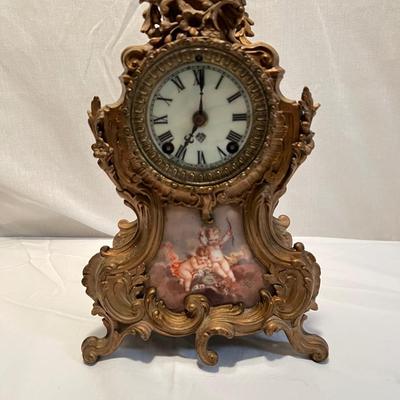Ansonia Clock Company Rococo Mantle Clock w/ Key (LR-RG)