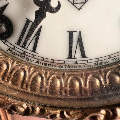 Ansonia Clock Company Rococo Mantle Clock w/ Key (LR-RG)