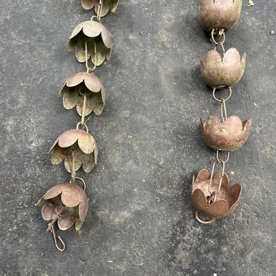 Copper Rain Chain & Hummingbird & More Yard Art (FY-MG)