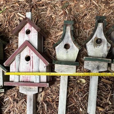 Ten Birdhouses on Posts (BY-RG)
