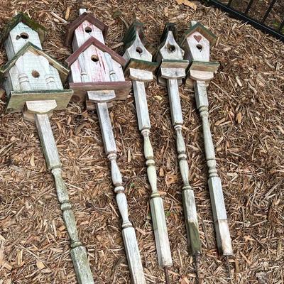 Ten Birdhouses on Posts (BY-RG)