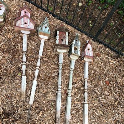 Ten Birdhouses on Posts (BY-RG)