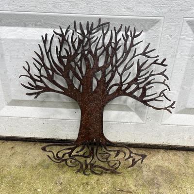 Metal Hanging Turkey Planter & Metal Tree of Life (BY-MG)