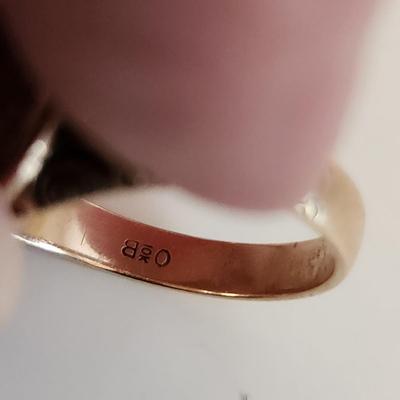 Sale Photo Thumbnail #515: This auction lot is for a 10K Gold Man's Ring.  The ring has initials engraved - but they could be easily polished out.  The ring is marked 10K - it has not been tested by us.  The ring weighs about 7.3 grams.  The starting price is the current scrap gold