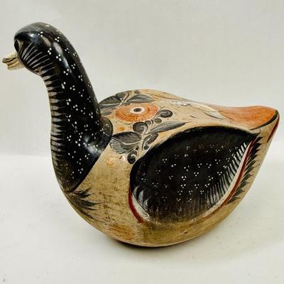 Tonala Mexican Folklore Art Pottery Large Hand-painted Duck