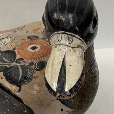 Tonala Mexican Folklore Art Pottery Large Hand-painted Duck
