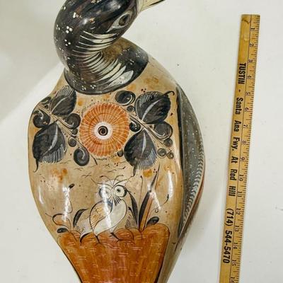 Tonala Mexican Folklore Art Pottery Large Hand-painted Duck