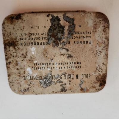 Sale Photo Thumbnail #545: This auction lot is for an Early Trojans Tin.  This tin is a great old advertising piece.  One of America's most well-known brands.