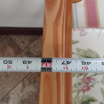 Wooden Bench with Cushioned Seat- Approx 48" Long