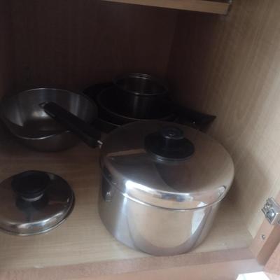Assortment of Cooking Pots and Pans Includes Revere Ware and Others (See all Pictures)