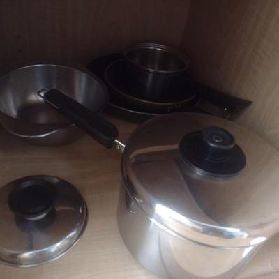 Assortment of Cooking Pots and Pans Includes Revere Ware and Others (See all Pictures)