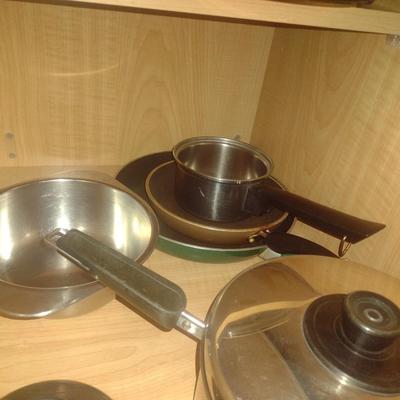Assortment of Cooking Pots and Pans Includes Revere Ware and Others (See all Pictures)