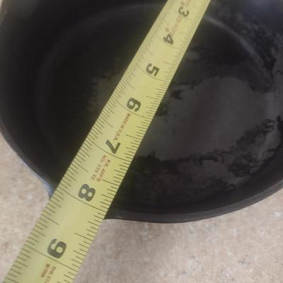 Vintage Cast Iron Skillet with Hammered Exterior Finish
