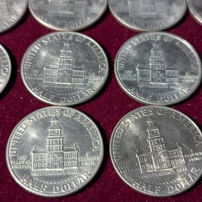 Set Of Ten U.S. Mint 1776-1976 Bicentennial Kennedy Half Dollars No Mint Mark #2