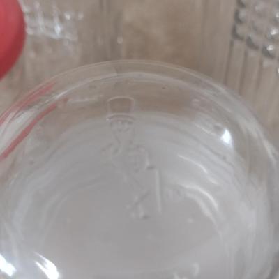 Collection of Glass Jars and Bottles Includes Luminarc, Planters and One Marked USA