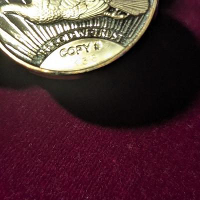 U.S. Mint 1933 Gold Double Eagle Proof MK1316 24Kt Gold Clad Base Weight 1oz w/COA (4)