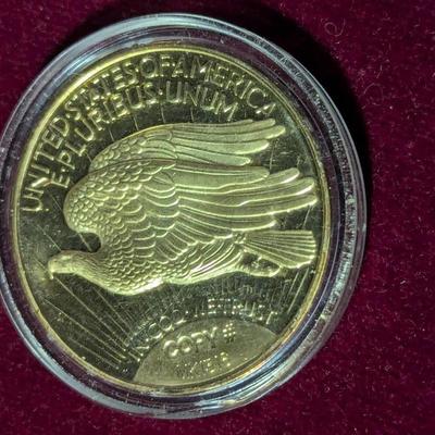 U.S. Mint 1933 Gold Double Eagle Proof MK1316 24Kt Gold Clad Base Weight 1oz w/COA (4)