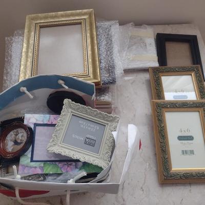 Nice Assortment of Picture Frames Some New Various Sizes and Shapes