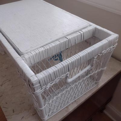 Rattan and Wood Butler Bed Tray