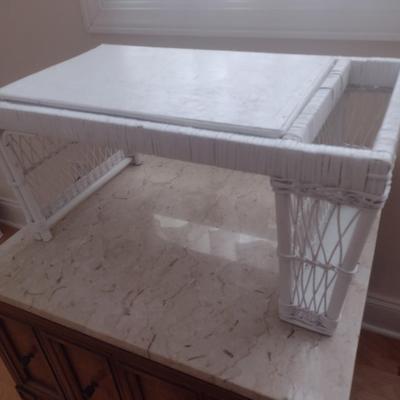 Rattan and Wood Butler Bed Tray
