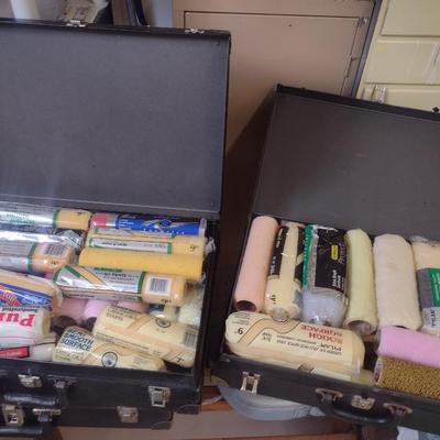 Large Collection of Paint Rollers and Sandpaper (See all Pictures)