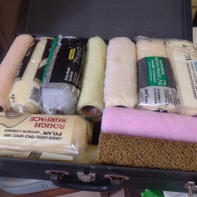 Large Collection of Paint Rollers and Sandpaper (See all Pictures)