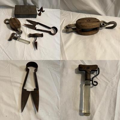 Old Timey Collectible’s - Shears, Pulley & More (C-MG)