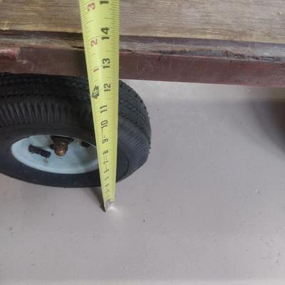 Garden Flat Pull Cart with Pnuematic Tires